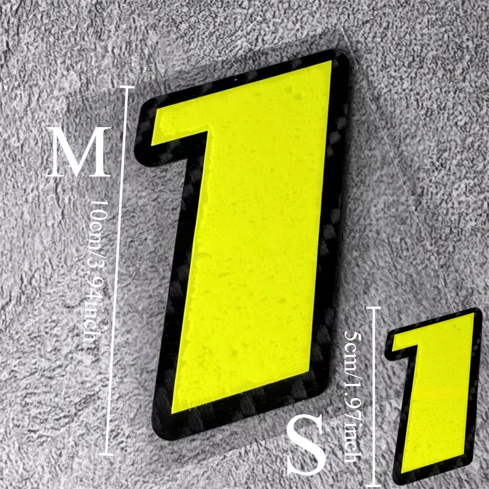 2Pcs/Set Neon Yellow 0-9 Racin - Motorcycle Gear Yellow review and price