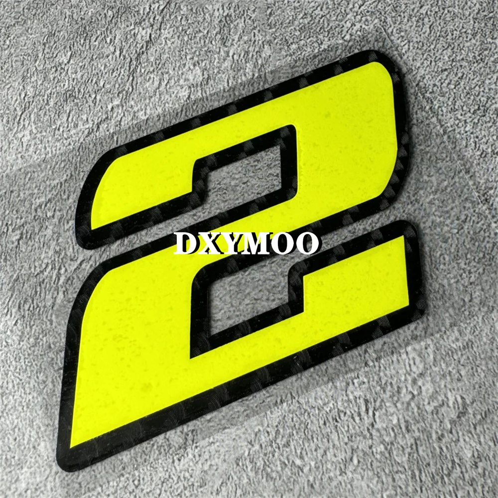 2Pcs/Set Neon Yellow 0-9 Racin - Motorcycle Gear Yellow review and price