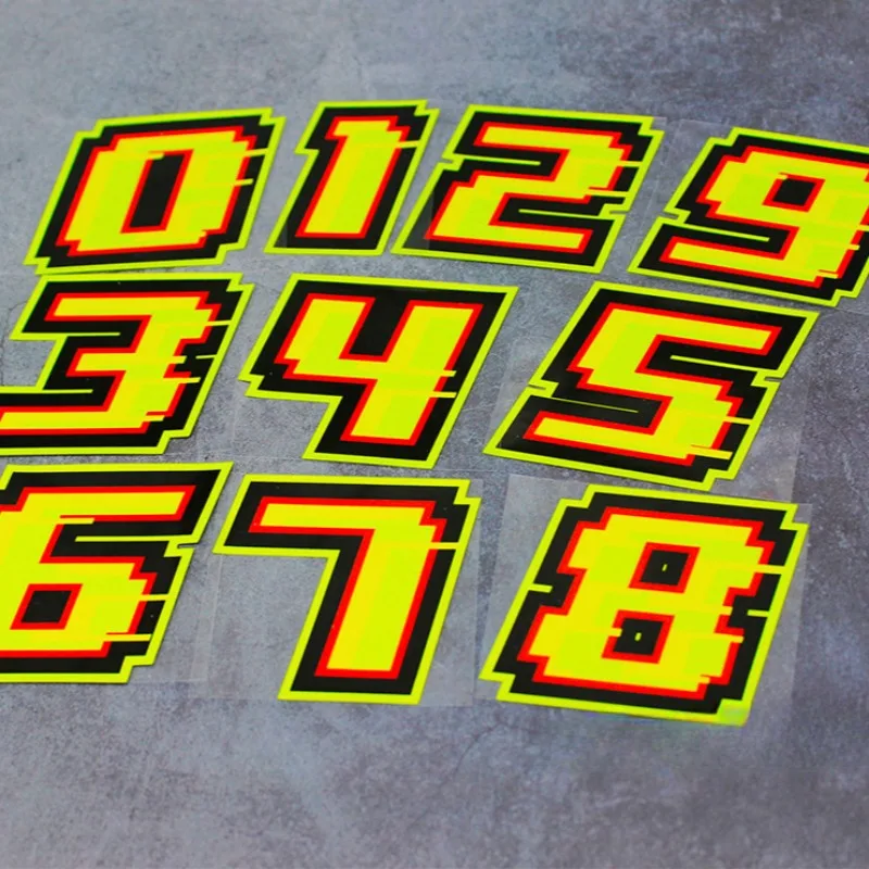 0123456789 Yellow Numbers Moto - Motorcycle Gear Yellow review and price