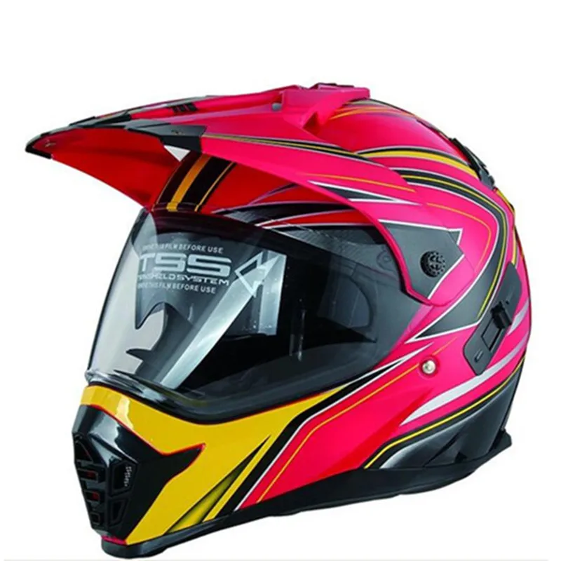 Red Yellow Motocross Helmet Mo - Motorcycle Gear Yellow review and price