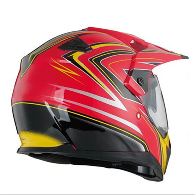 Red Yellow Motocross Helmet Mo - Motorcycle Gear Yellow review and price