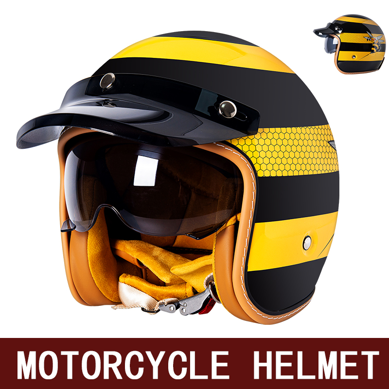 New Retro Cruise Motorcycle He - Motorcycle Gear Yellow review and price